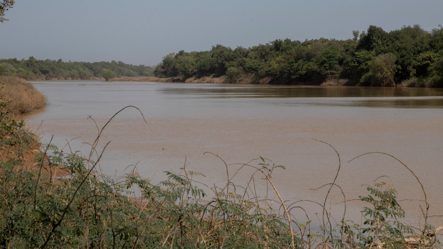 A wide river in Mali.