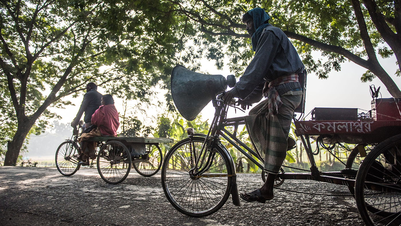 People riding bicycles, Bangladesh